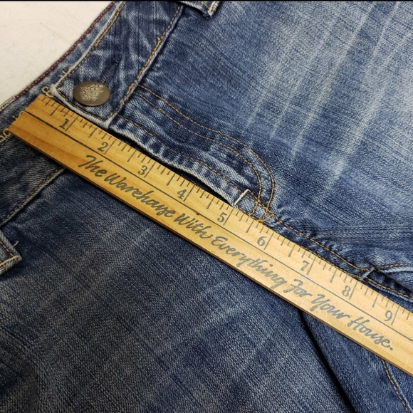 Womens American Eagle vintage size 10 cotton Jean Shorts denim blue 00s Y2K - Picture 7 of 8